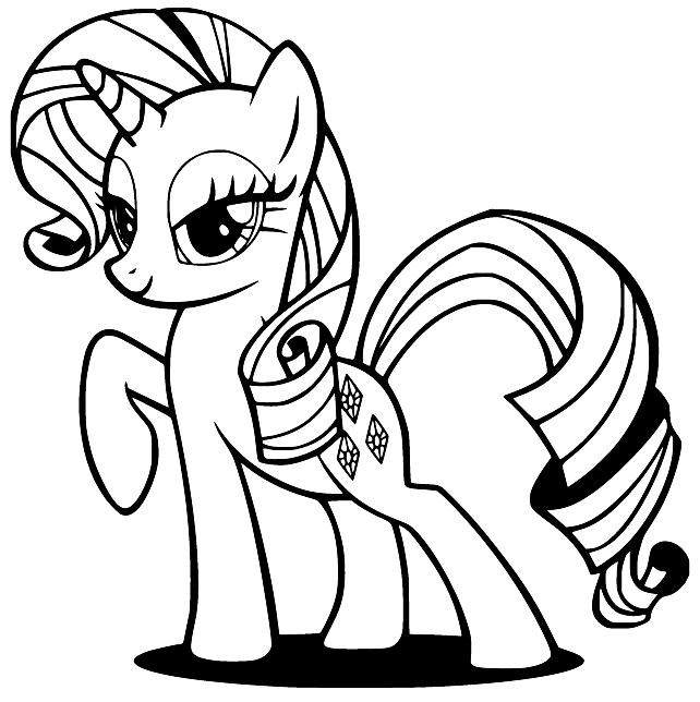 Rarity coloring pages printable for free download