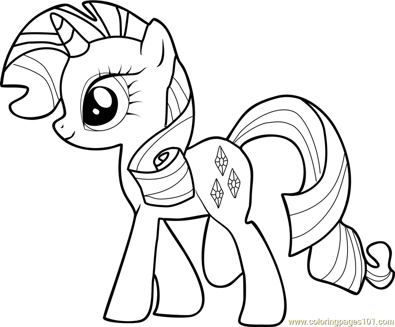 Rarity coloring page for kids