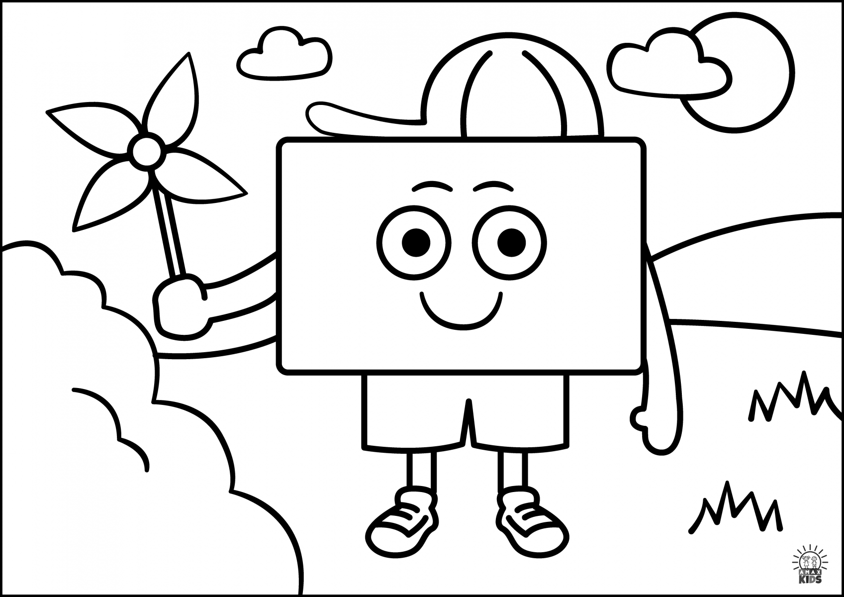 Coloring pages for kids â shapes amax kids