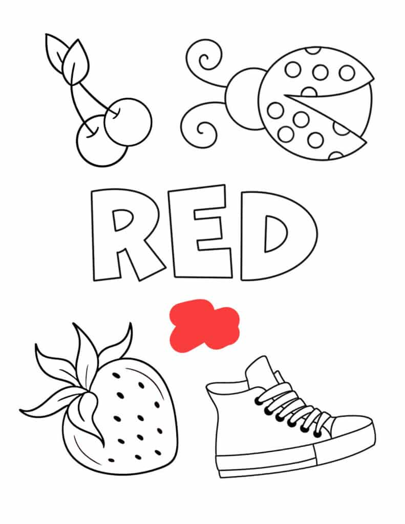 Red color activities and worksheets for preschool â the hollydog blog