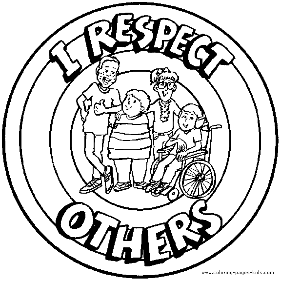 Respect others coloring pages school coloring pages character education coloring pages for kids