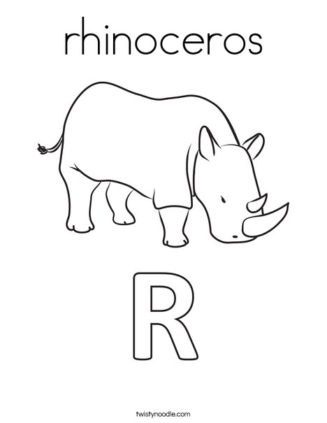 Rhinoceros coloring page