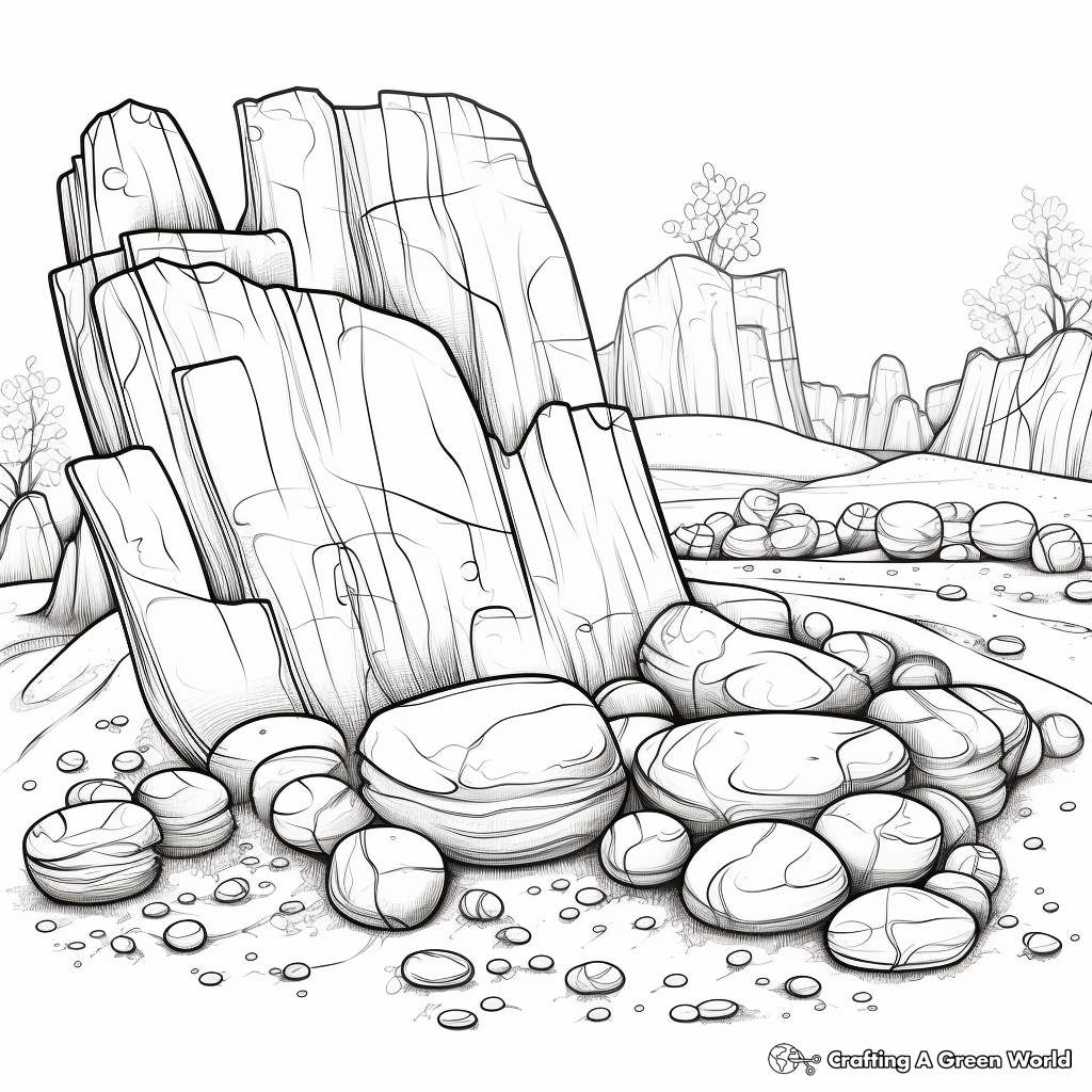 Types of rocks coloring pages