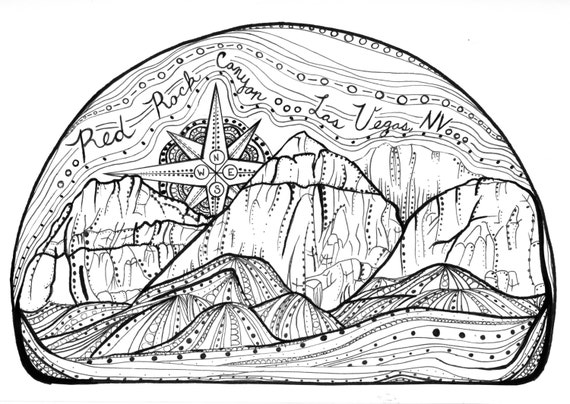 Red rock canyon coloring page mountain coloring page pass coloring page coloring page coloring coloring book mountain coloring book