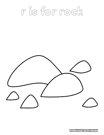 Rock coloring page