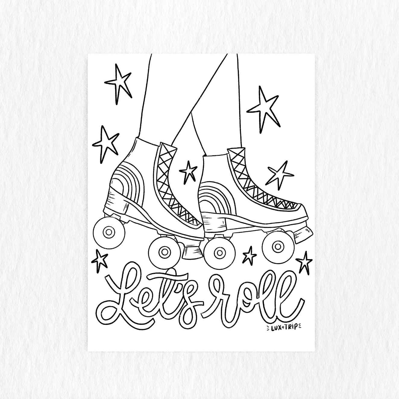 Printable lets roll coloring page â lux trip