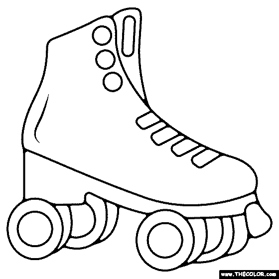 Roller skate coloring page