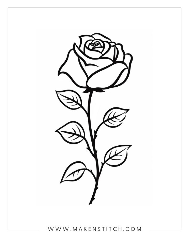 Roses coloring pages for kids and adults