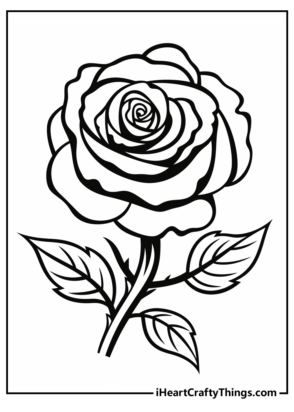 Rose coloring pages free printables