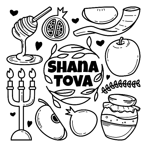 Rosh hashanah coloring pages printable for free download