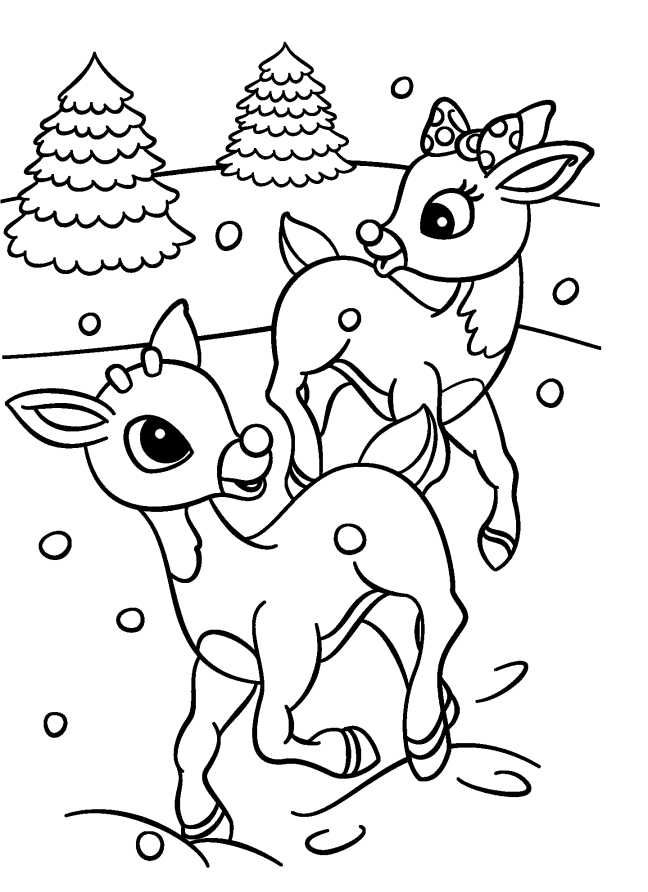 Printable rudolph coloring pages pdf