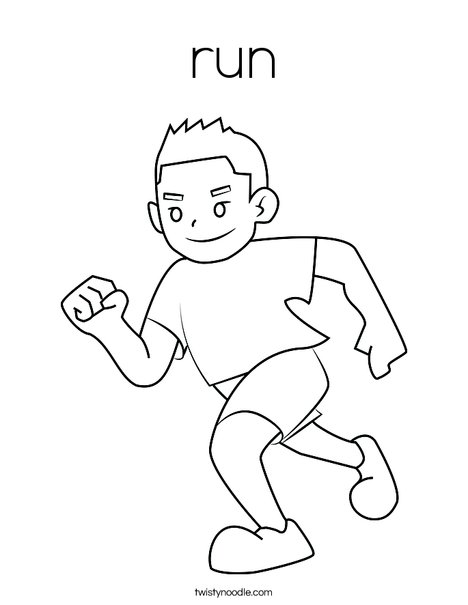 Run coloring page