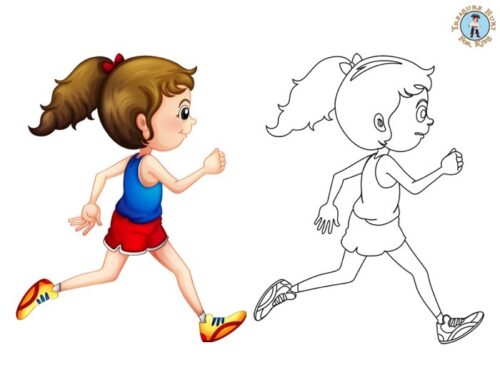 Running coloring page