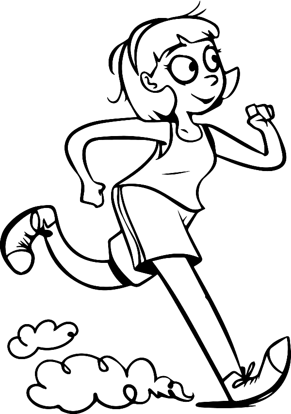 Running coloring pages printable for free download