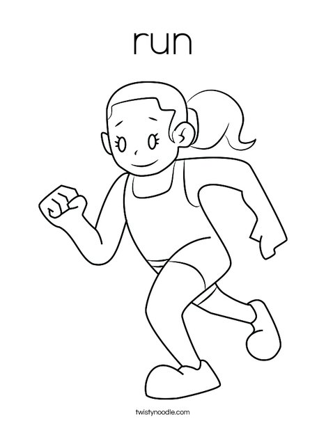 Run coloring page