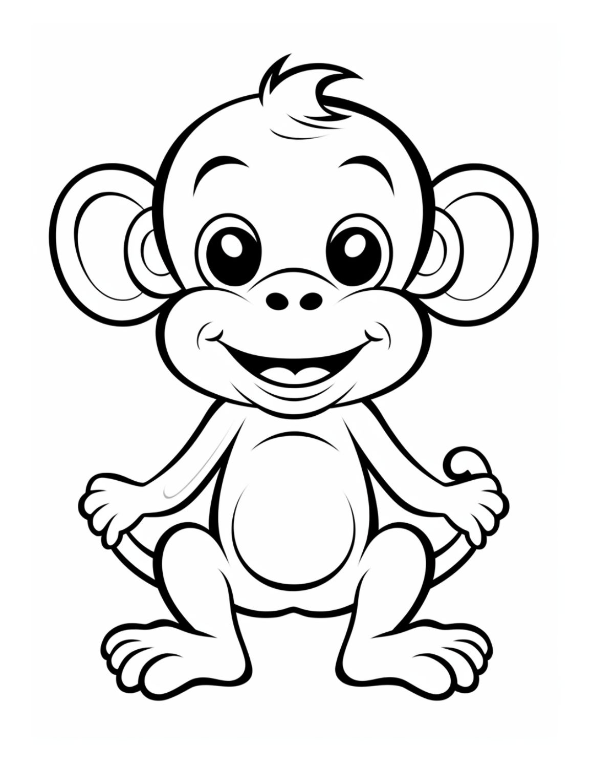 Free printable monkey coloring pages skip to my lou