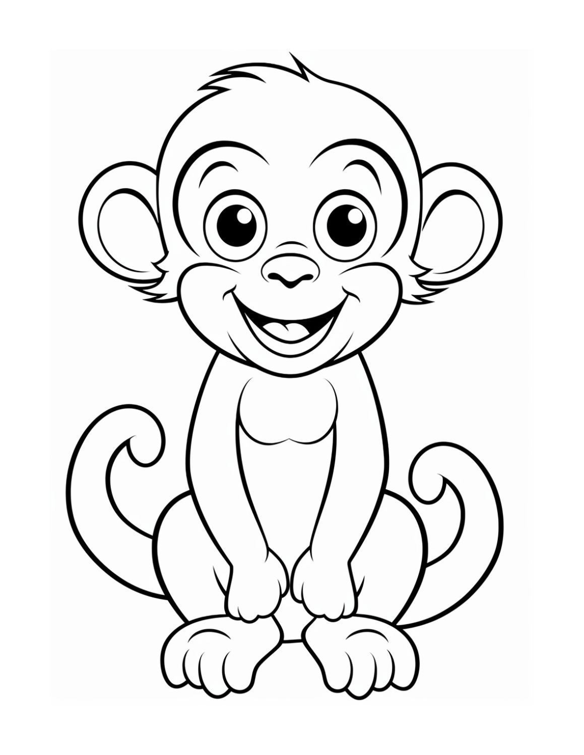 Free printable monkey coloring pages skip to my lou