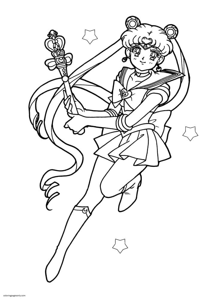 Sailor moon coloring pages printable for free download