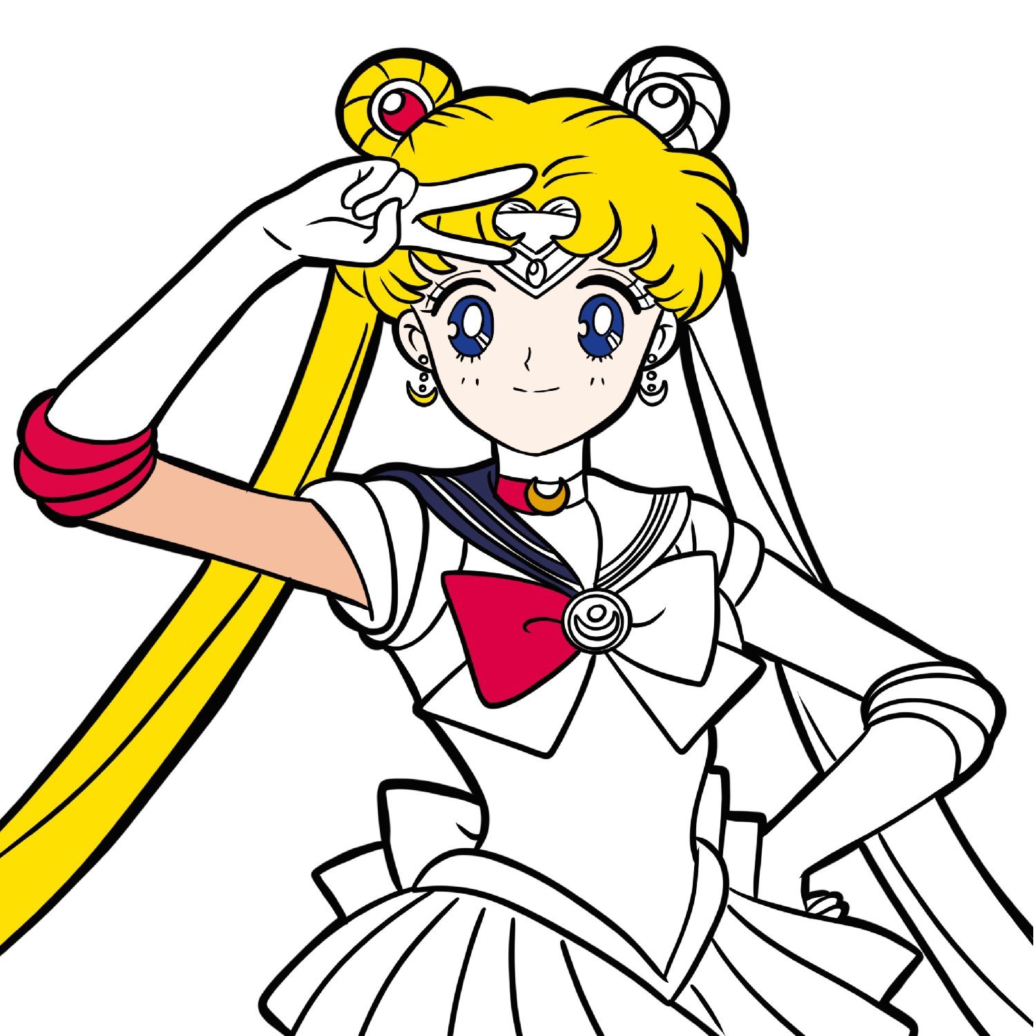 Sailor moon coloring page free printable