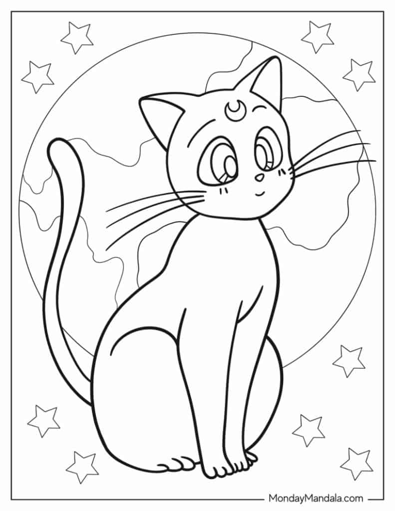 Sailor moon coloring pages free pdf printables