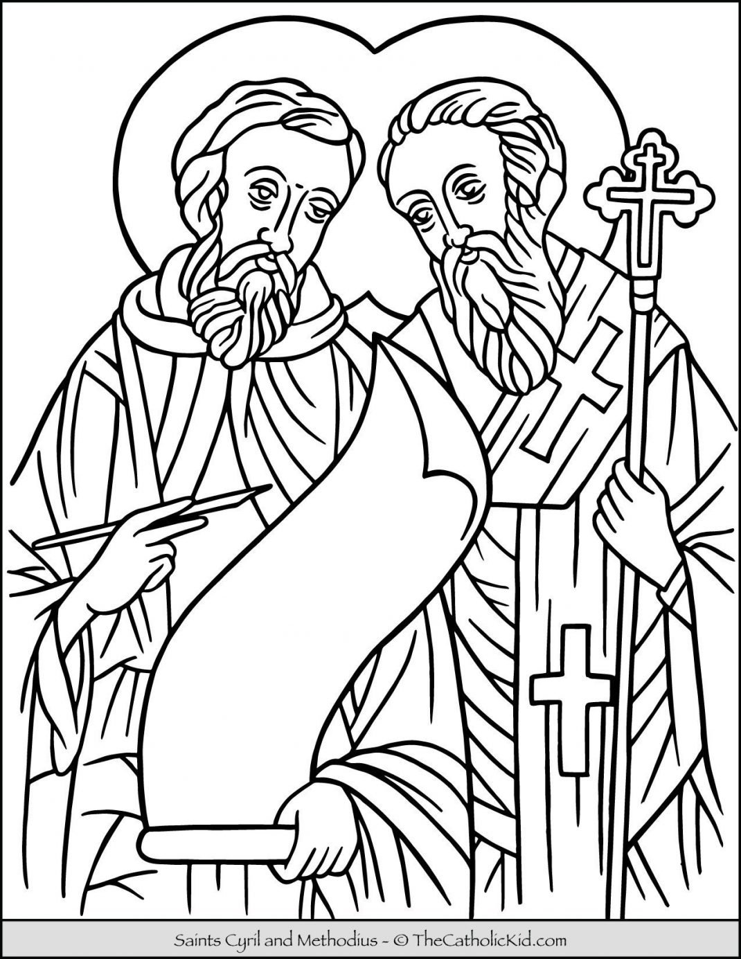 Saint coloring pages