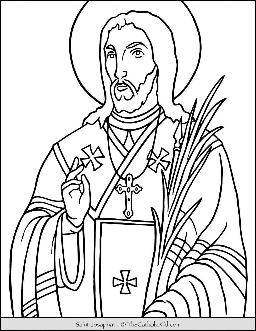 Saint coloring pages