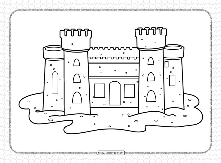 Free printable sand castle pdf coloring page castle coloring page sand castle coloring pages