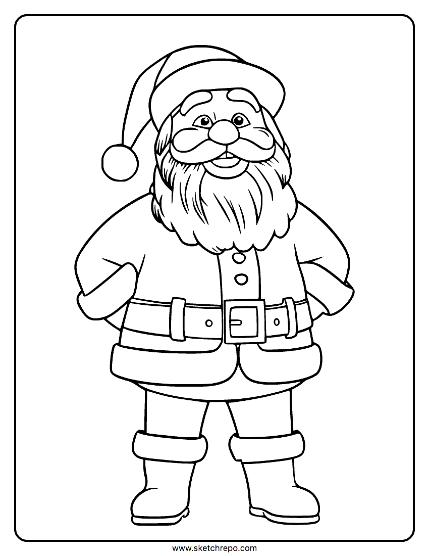 Santa claus coloring page