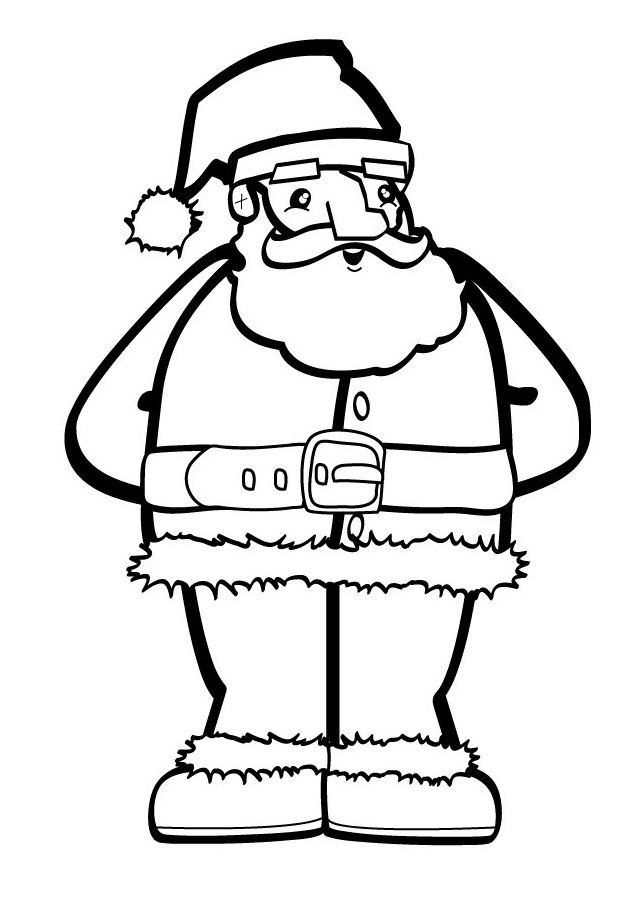 Free santa coloring pages and printables for kids