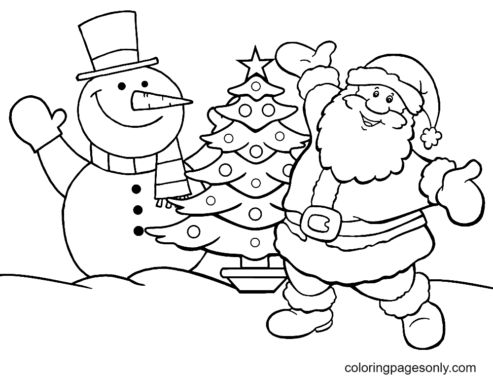 Santa claus coloring pages printable for free download