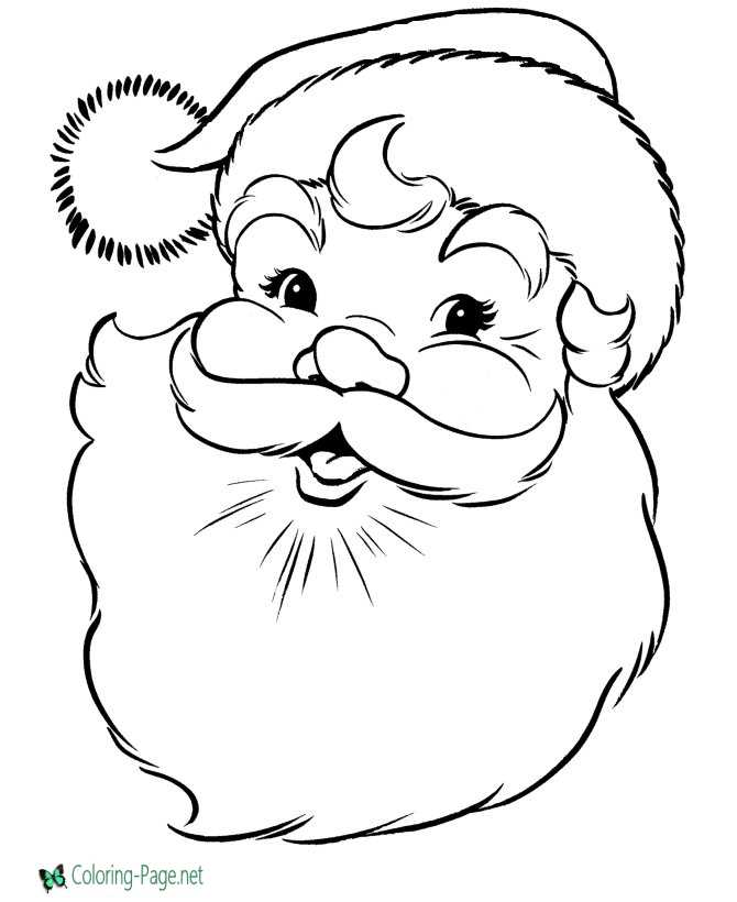 Santa coloring pages