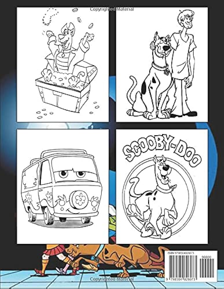 Scooby doo coloring book coloring pages for kids and adults amazing drawings