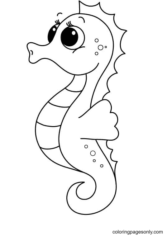 Seahorse coloring pages printable for free download