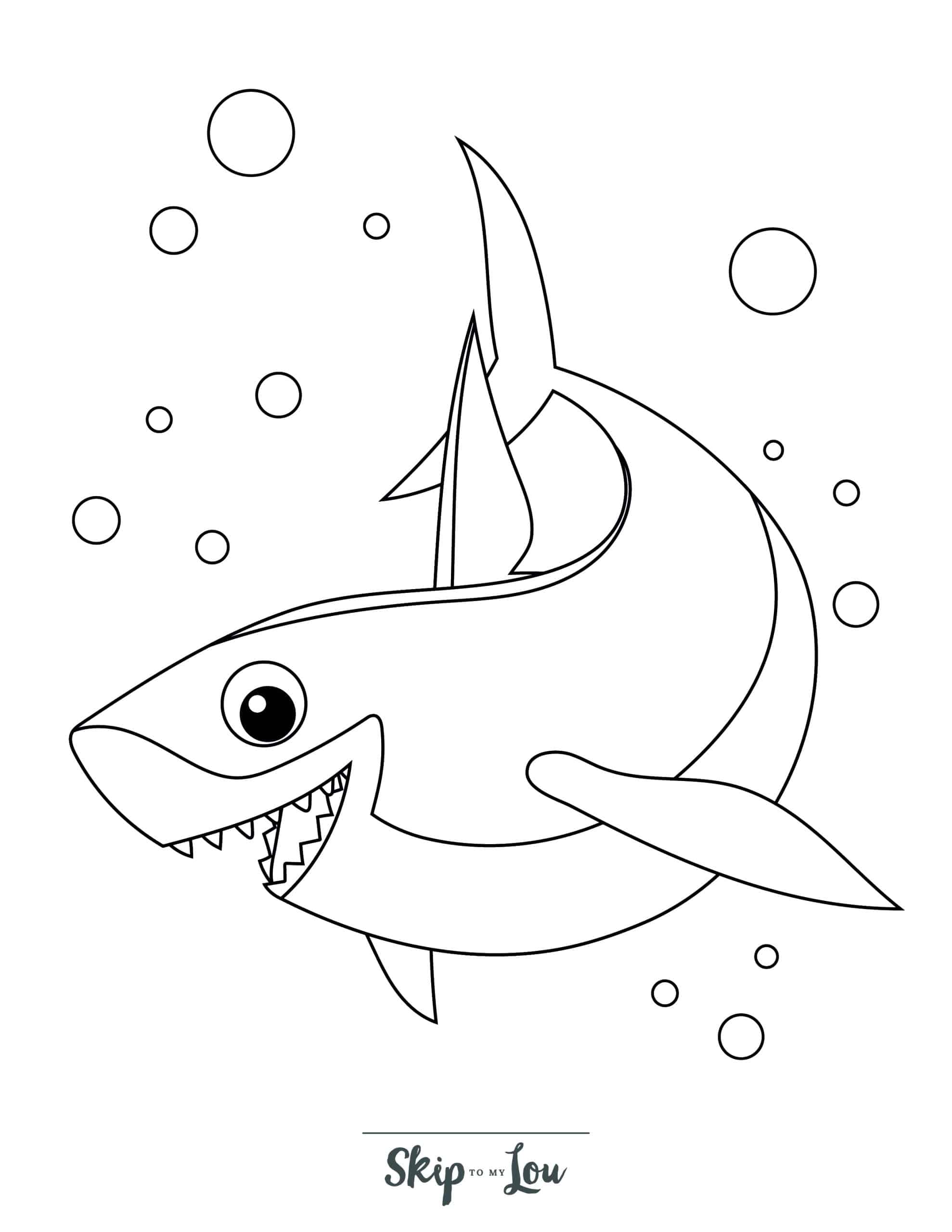 Dive into fun with free shark coloring pages for kids skip to my lou