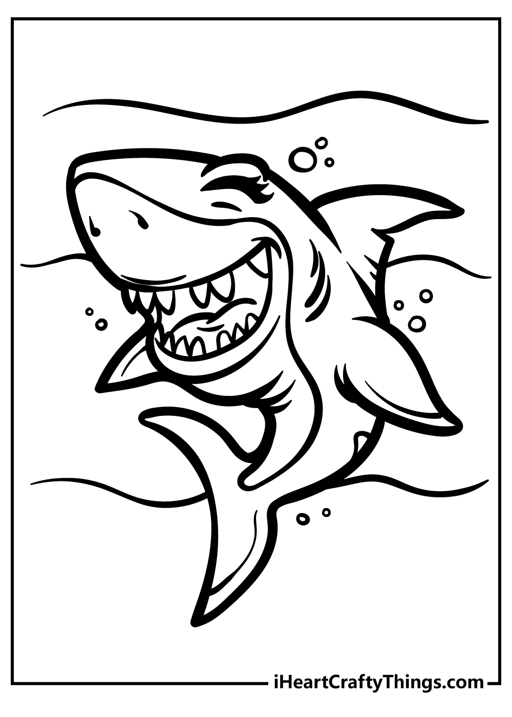 Shark coloring pages free printables