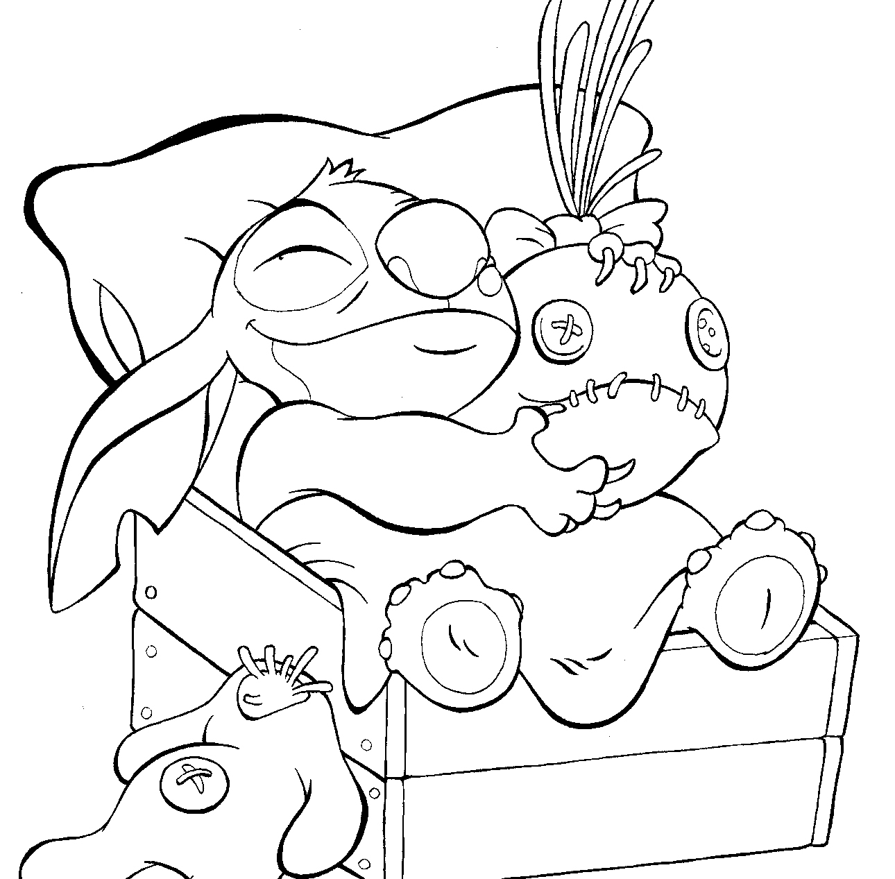 Free printable lilo and stitch coloring pages for kids