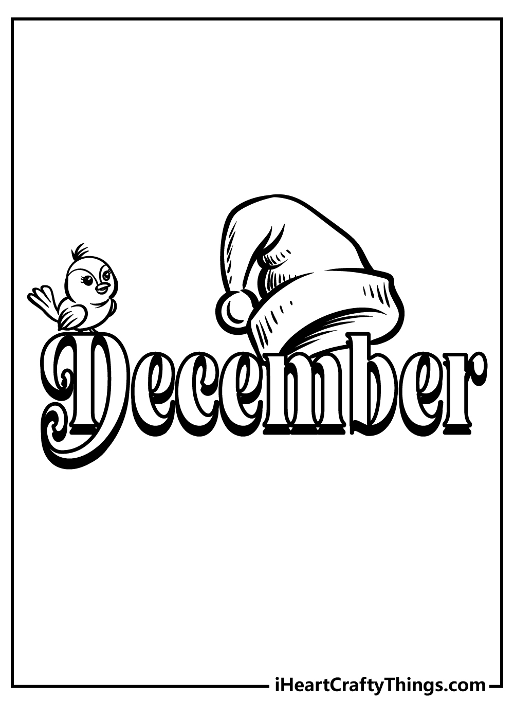 December coloring pages free printables
