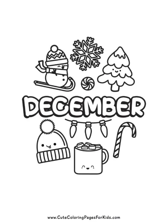 December coloring pages free printable coloring sheets