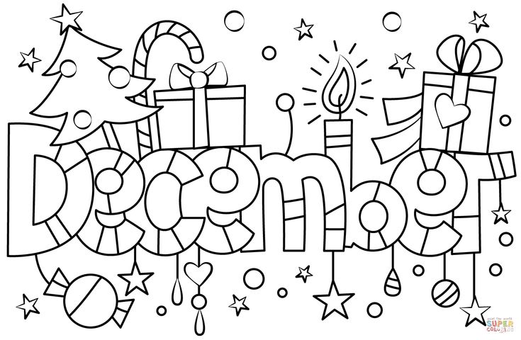 December coloring page free printable coloring pages preschool coloring pages free printable coloring pages christmas coloring pages