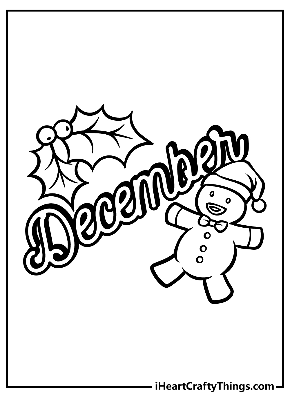 December coloring pages free printables