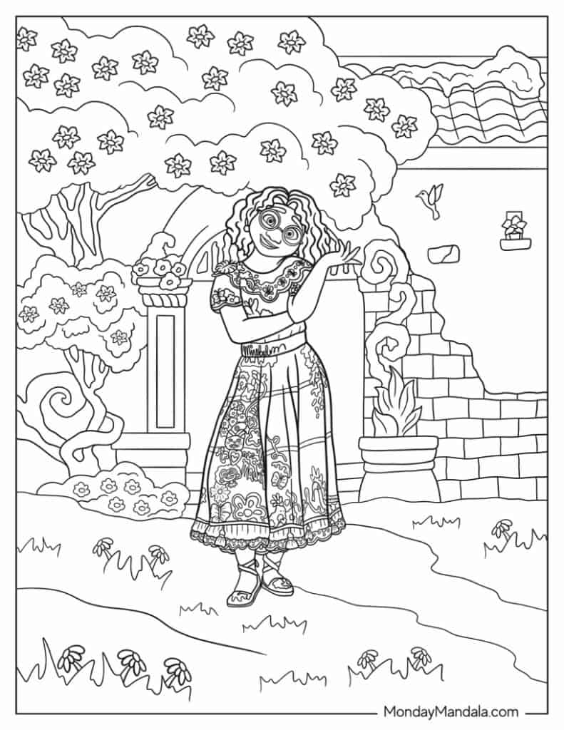 Encanto coloring pages free pdf printables