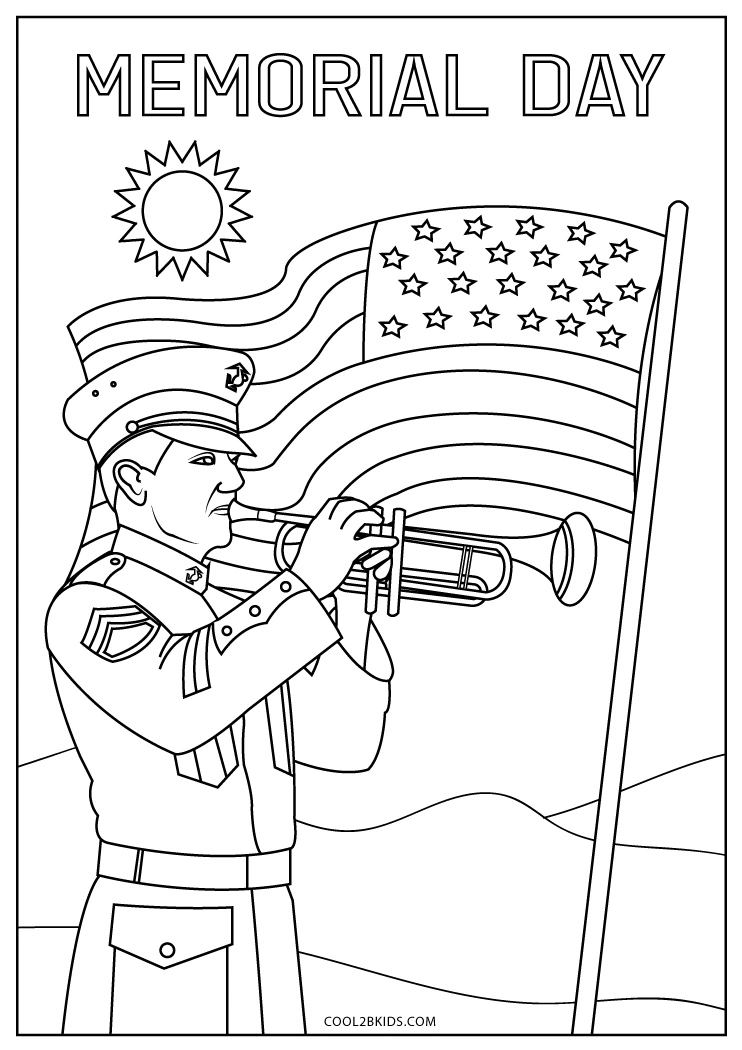 Free printable memorial day coloring pages for kids