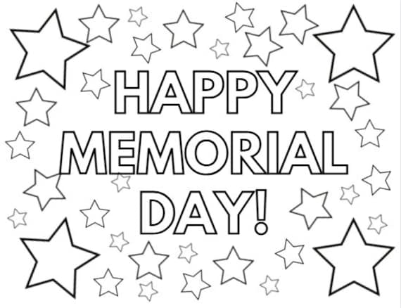 Printable memorial day coloring pages instant download memorial day sheets memorial day cards schoolchurch coloring pages instant download