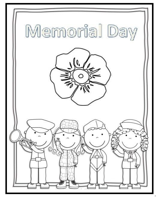 Free memorial day coloring pages