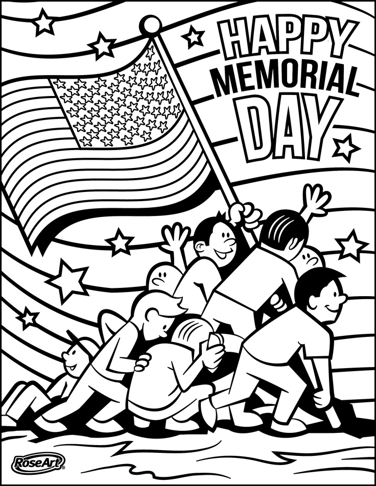 A memorial day coloring sheet from roseart just click print for an afternoon of â memorial day coloring pages coloring pages inspirational flag coloring pages