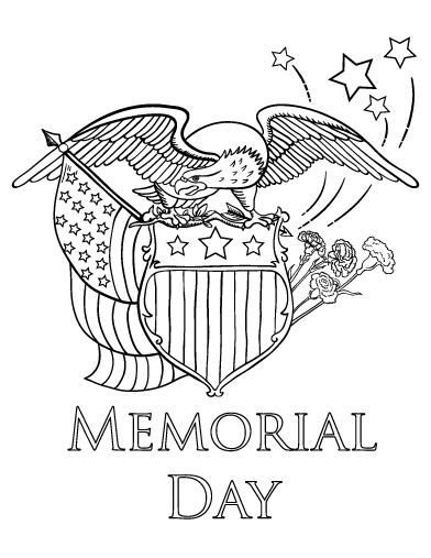 Free memorial day coloring page