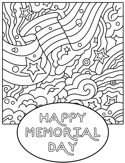 Memorial day coloring pages â senior living media