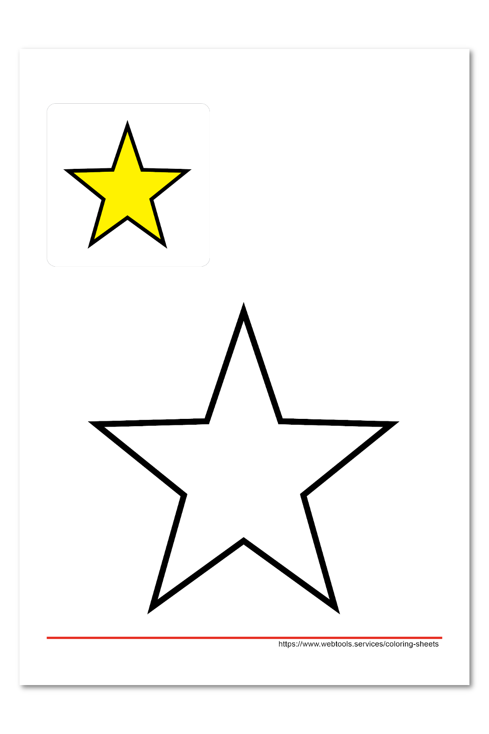 Star coloring sheet