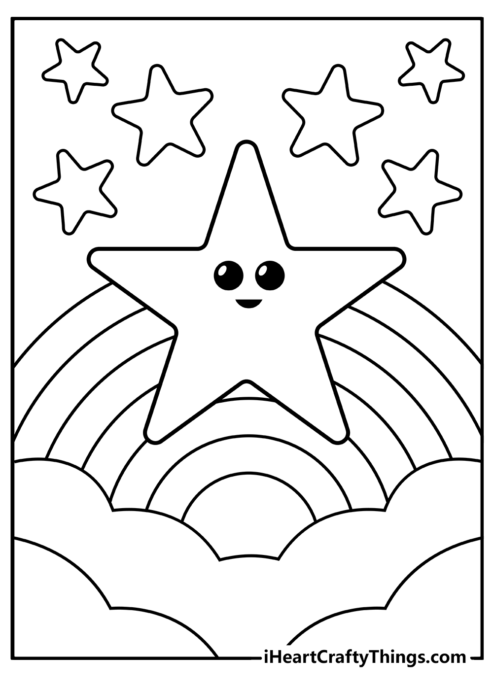 Star coloring pages free printables