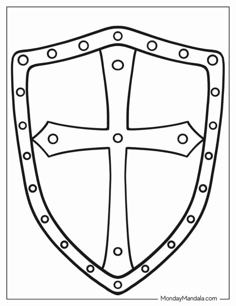 Knight coloring pages free pdf printables